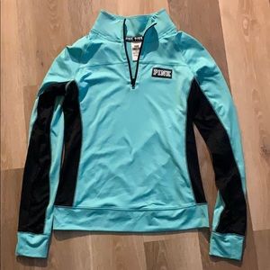 Pink athletic quarter zip